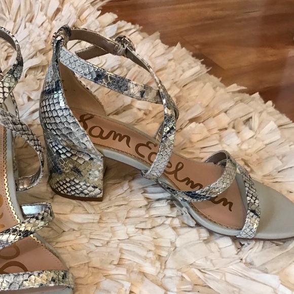 Sam Edelman snake embossed sandals Stacie - Picture 5 of 13